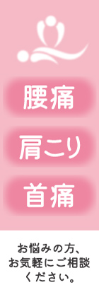 腰痛・肩こり・首痛